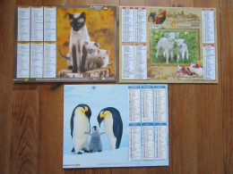 Lot De 3 Calendriers Des PTT   De L'Ain  Almanach Du Facteur - Big : 2001-...