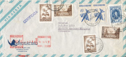 Argentina Registered Air Mail Cover With Stamps And Meter Cancel Sent To Denmark 20-5-1970 - Briefe U. Dokumente