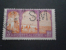 ALGERIE ALGERIA 55 SM34 PERFORATION PERFORES PERFORE PERFIN PERFINS PERFORATION PERFORIERT LOCHUNG PERFO PERCE PERF - Used Stamps