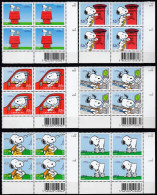 Portugal 2000 QUAD113 (MNH) (Mi 2461-2466) - O Snoopy Nos Correios - Neufs