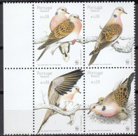 Madeira 2002 QUAD130 (MNH) (Mi 218-221) - WWF-Aves Da Madeira - Neufs