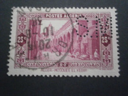 ALGERIE ALGERIA 108 SM34 PERFORATION PERFORES PERFORE PERFIN PERFINS PERFORATION PERFORIERT LOCHUNG PERFO PERCE PERF - Oblitérés