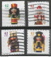 USA 2008  Holiday Nutcrackers - SC.# 4368/71 - Cpl 4v Set -  ATM Thin Paper - Used - 1981-...