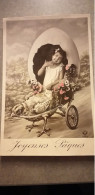 TRES BELLE CARTE CENTENAIRE   JOYEUSES   PAQUES - Pasqua