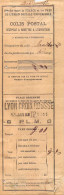 Récépissé De Colis Postal 10 Kg En Gare Lyon Croix-Rousse PLM 1899 TR.1011 - Cartas & Documentos