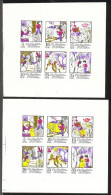 EAST GERMANY(1972) Snow Queen. Sleigh. Crows. Magic Garden. Set Of 6 Sheetlets Of 6 Stamps Showing Various Scenes From T - 1950-1970