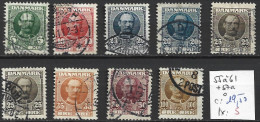 DANEMARK 55 à 61 + 57a Oblitérés Côte 19.50 € - Used Stamps