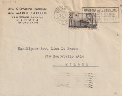 LETTERA 1949 L.20 FIERA MILANO TIMBRO RIVIERA DELLE PALME (XT1499 - 1946-60: Marcophilia