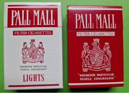 Lot 2 Anciens PAQUETS De CIGARETTES Vide - PALL MALL - Vers 1980 - Etuis à Cigarettes Vides