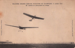 SEMAINE D AVIATION  DE LA CHAMPAGNE 1910  / LATHAM ET LABOUCHERE AU VIRAGE - Demonstraties