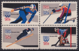 F-EX45154 USA US MNH 1980 WINTER OLYMPIC LAKE PLACID SKI SKITING.  - Hiver 1980: Lake Placid