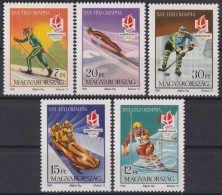 F-EX45166 HUNGARY MNH 1991 ALBERTVILLE WINTER OLYMPIC GAMES SKI SKIITING HOCKEY.  - Winter 1992: Albertville