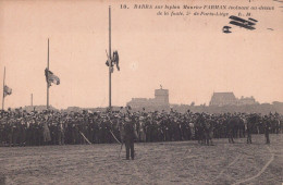 PARIS LIEGE BARRA SUR BIPLAN MAURICE FARMAN EVOLUANT AU DESSUS DE LA FOULE - Meetings