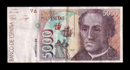 España Spain 5000 Pesetas Cristóbal Colón 1992 Pick 165 Serie 4H Mbc Vf - [ 4] 1975-… : Juan Carlos I