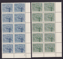 1962 Germania Germany EUROPA CEPT EUROPE 10 Serie Di 2 Valori MNH** Albero Con 19 Foglie, Tree With 19 Leaves - 1962