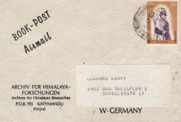 NEPAL 1973 AIRMAIL LETTER SENT FROM KATHMANDU TO BAD SALZUFLEN - Népal