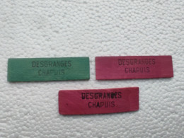 3 Jetons Publicitaires En Bois DESGRANGES CHAPUIS De L'autre Coté GUIGNORISCH (rose, Vert) - Alcoholes