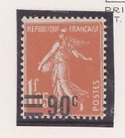 VARIÉTÉ - N°227 N* - 90c /1,05 VERMILLON -SURCHARGE TRÈS DÉPLACÉE ( Maury 227 I) - Neufs