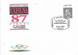 SPAIN. POSTAL STATIONERY. POSTMAK NOMINATION OF BANYOLES AS AN OLYMPIC CITY. GIRONA. 1987 - 1931-....