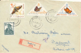 Romania Registered Cover Sent To Hungary Arad 16-5-1961 - Lettres & Documents