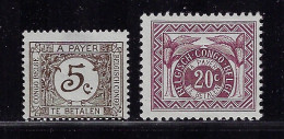 BELGIAN  CONGO 1923,1957 POSTAGE DUE SCOTT #J1 , J14 MH - Unused Stamps