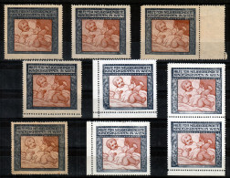 Austria / Österreich 1912 ⁕ HILFE Für Neugegründete / Kinderkrippen In Wien ⁕ 9v MNH Cinderella Stamp Vignette / Shades - Erinnophilie