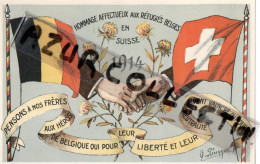 HOMAGE AUX REFUGIES BELGES EN SUISSE . 1914 - Croix-Rouge
