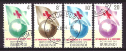 Burundi 59 T/m 62 Used Red Cross (1963) - Used Stamps