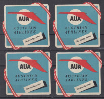 Austria / Österreich ⁕ AUA Austrian Airlines ⁕ 4v MNH Cinderella - Vignette / STICKERS - Erinnophilie