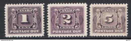 Canada 1906 Segnatasse Y.T.S1/3 MH/* VF/F - Segnatasse