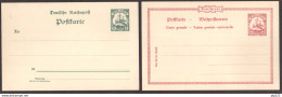 Isole Marianne 1900 2 Postal Card "Postkarte" 5-10pf. VF - Isole Marianne
