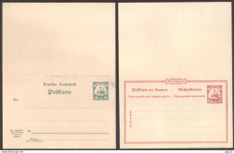 Samoa 1900 2 Postal Card "Postkarte" 5-10pf. Risposta Pagata - Paid Response VF - Samoa
