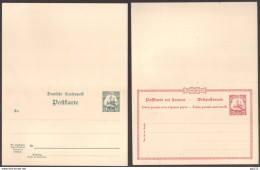 Isole Marshall 1900 2 Postal Card "Postkarte" 5-10pf. Risposta Pagata - Paid Response VF - Marshalleilanden