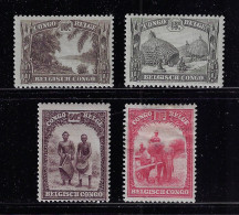 BELGIAN CONGO 1931 SCOTT #139,140,145,147 MH - Neufs