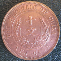 Yunnan-Szechuan. 10 Cash ND 1920 , Cuivre, Y# 303, Top Qualité , SPL - China