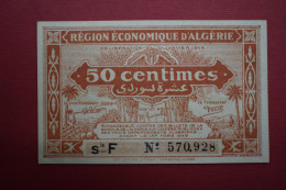 Banknotes Algeria 50 Centimes 1944 - 1949   17% P97b Series F, F1 - Algeria