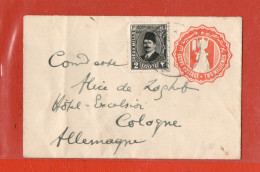 ENVELOPPE EGYPTE POUR COLOGNE - Cartas & Documentos