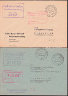 Falkenberg,  Neubrandenburg Zwei R-ZKD St. VEB Rohpappenfabrik, VEB Bau-Union - Covers & Documents