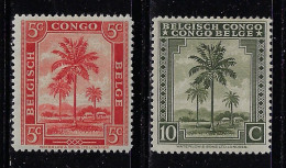 BELGIAN CONGO 1942  SCOTT #187,188 MH - Neufs