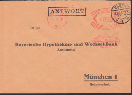 München AFS 15.3.32 Als ANTWORT, Bayrische Hypotheken- Und Wechsel-Bank - Máquinas Franqueo