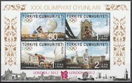 Turkey, Türkei - 2012 - XXX. Olympic Games * London 2012 - 1.Mini S/Sheet ** MNH - Neufs