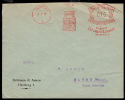 GERMANY(1930) Bottle Of Meat Extract. Red Meter Cancellation On Envelope Import Ohrlmann & Asmus. - Andere & Zonder Classificatie