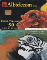 ALBANIA - Flower, Parrot, Albtelecom Telecard 50 Units, 04/01, Used - Albanië