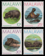 Malawi 1987 - Mi-Nr. 485-488 ** - MNH - Flusspferde / Hippo - Malawi (1964-...)