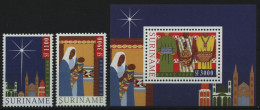 Surinam 2000 - Mi-Nr. 1750-1751 & Block 81 ** - MNH - Weihnachten / X-mas - Suriname