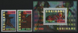 Surinam 2000 - Mi-Nr. 1757-1758 & Block 83 ** - MNH - Für Das Kind - Suriname