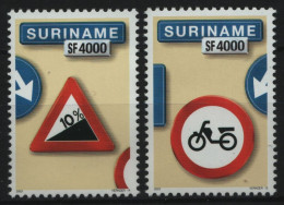 Surinam 2002 - Mi-Nr. 1865 & 1883 ** - MNH - Verkehrszeichen - Suriname