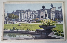 Carte Postale Non Circulée - PERU - LIMA - PLAZA SAN MARTIN CON GRAN HOTEL BOLIVAR - Pérou