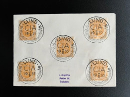 SWEDEN SVERIGE 1955 LETTER LUND TO TRELLEBORG 07-08-1955 ZWEDEN - Covers & Documents