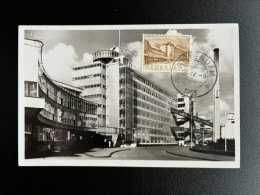 NETHERLANDS 1955 MODERN ARCHITECTURE MAXIMUM CARD NEDERLAND VAN NELLE FABRIEK ROTTERDAM - Maximumkarten (MC)